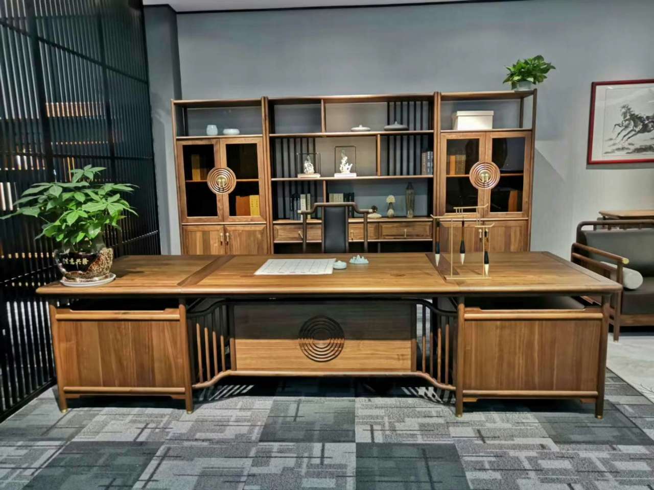 新中式实木办公桌